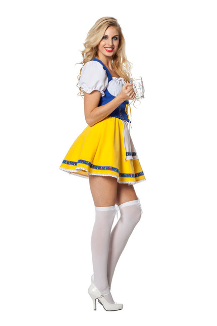 Dirndl Jurk Oktoberfest Geel Blauw