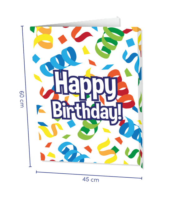 Window signs Happy birthday cartoon 60cm