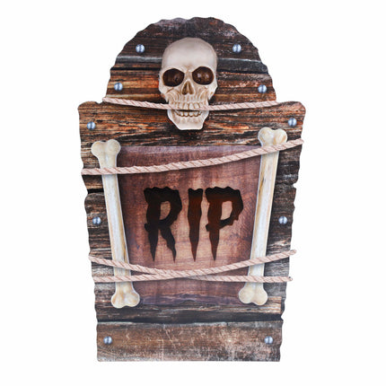 Bruine Halloween Decoratie Grafsteen Rip 56cm