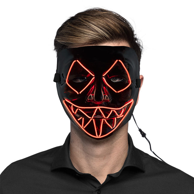 Halloween Led-Masker Killer Smile Rood