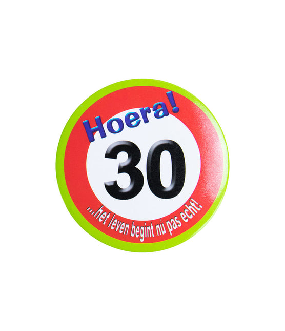 Button 30 Jaar Verkeersbord 5,5cm