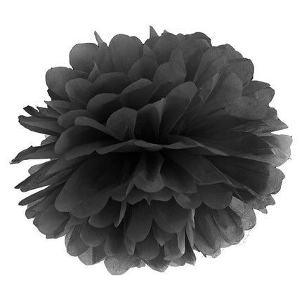 Pompon Zwart 25cm