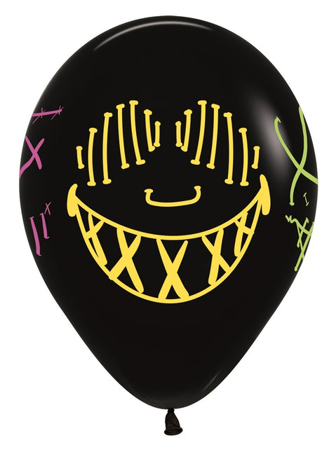 Ballonnen Masks Neon Ink Black 30cm 25st