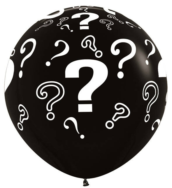 Ballonnen Question Marks Black 91cm 2st