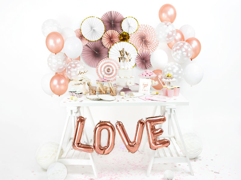 Folie Ballon Letter L Rose Goud Leeg 35cm