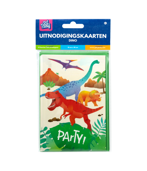 Dino Uitnodigingen 6st