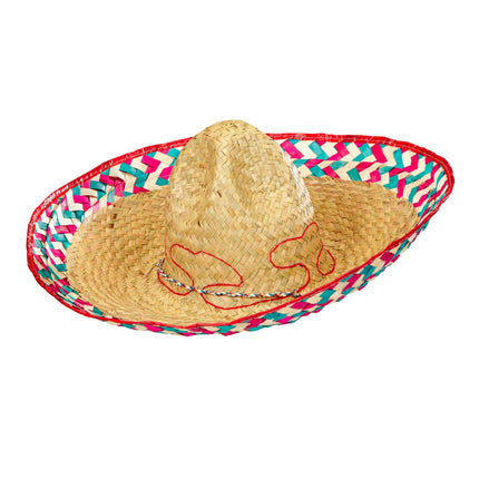 Gekleurde Sombrero Mexicaans 52cm