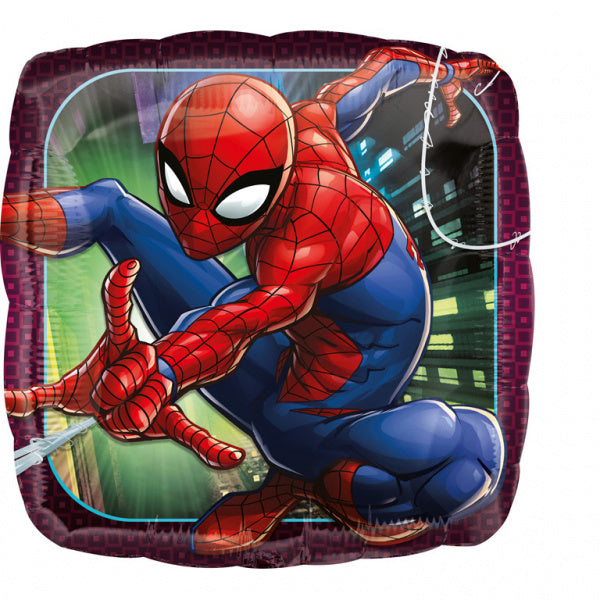 Spiderman Helium Ballon Vierkant 43cm leeg