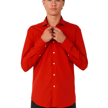 Rood Overhemd Jongen Tiener OppoSuits