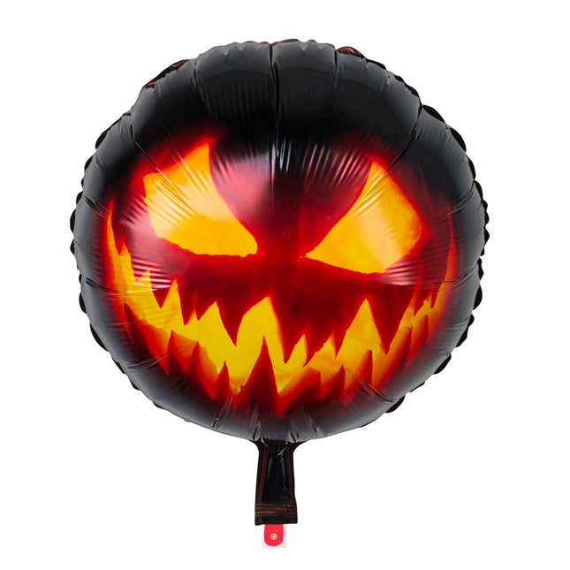 Halloween Helium Ballon Creepy Pumpkin Leeg 45cm