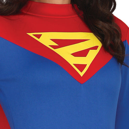 Supergirl Kostuum Blauw Dames