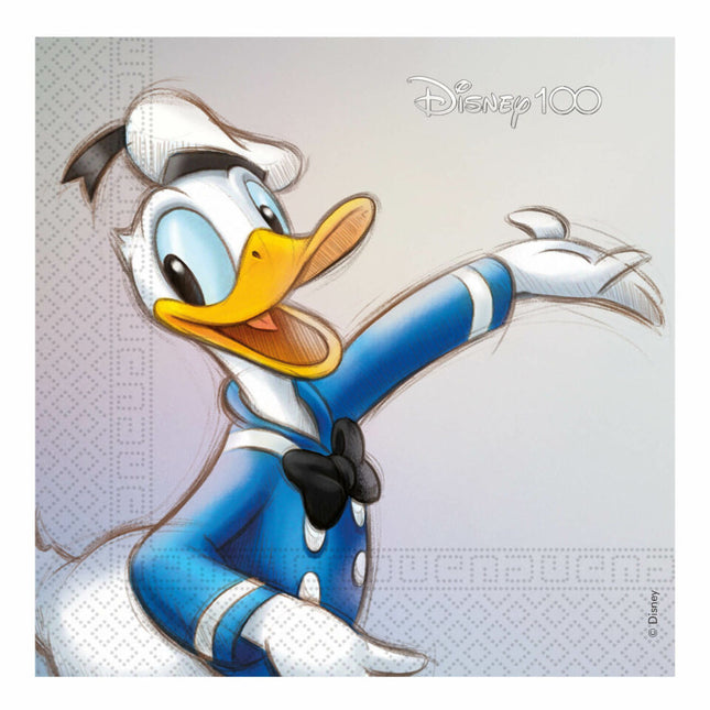 Servetten Donald Duck 2 Laags 33cm 20st