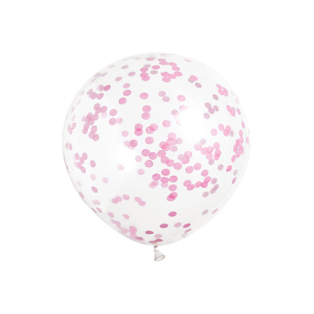 Confetti Ballonnen Roze 40cm 6st