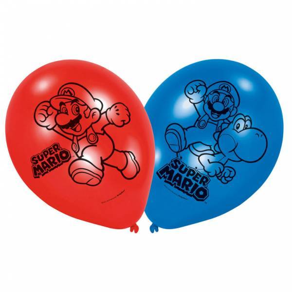 Super Mario Ballonnen 23cm 6st
