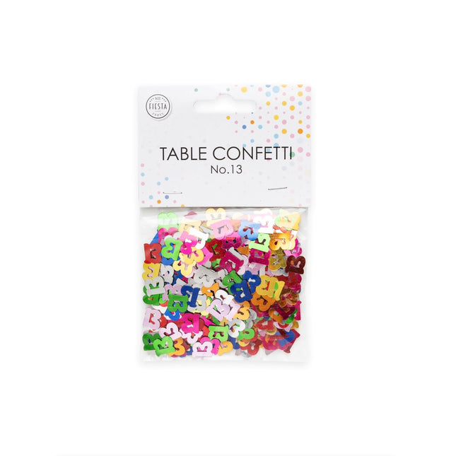 Tafelconfetti 13 Jaar Gekleurd