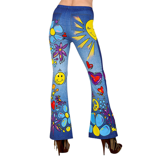 Hippie 60S Legging Blauw Dames