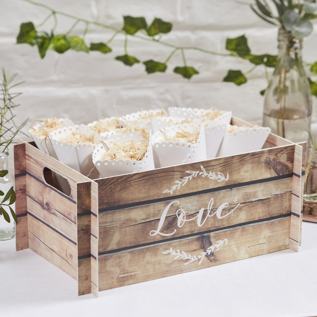 Kaarten Box Love Hout 30cm