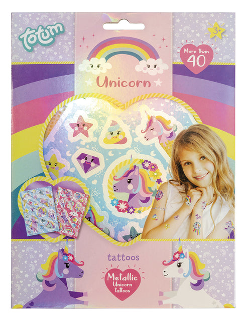 Unicorn Nep Tattoos Metallic