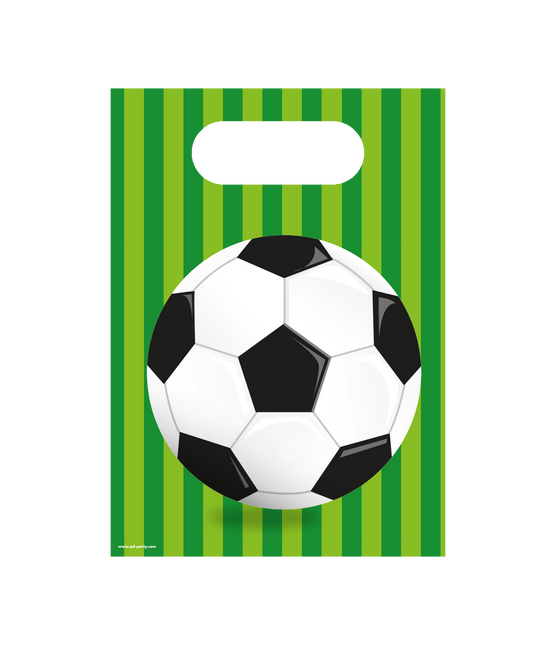 Voetbal Uitdeelzakjes Groen 6st