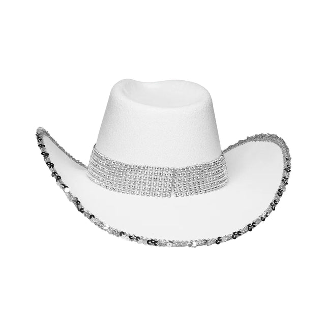 Wit Cowboyhoed Glitters