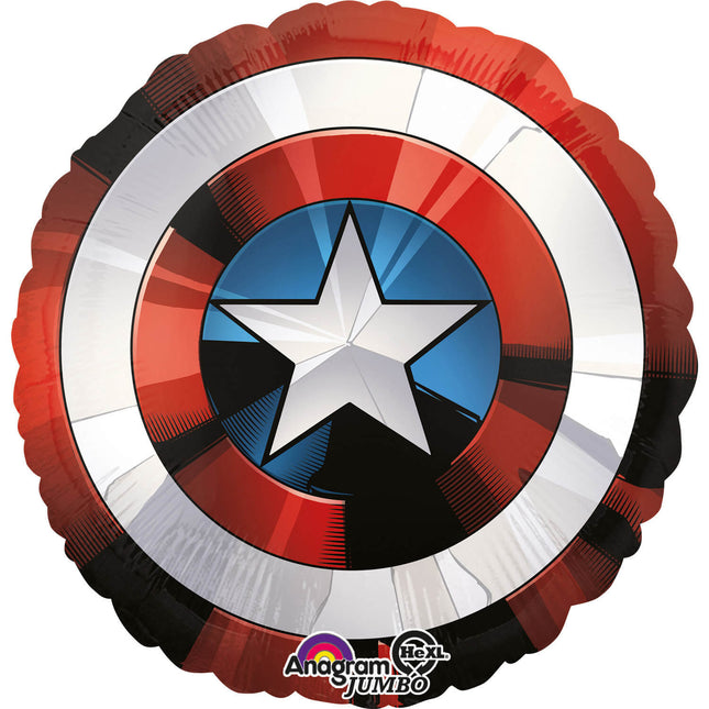 Captain America Shield Helium Ballon 71cm leeg