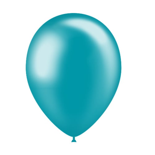 Turquoise Ballonnen Metallic 25cm 50st