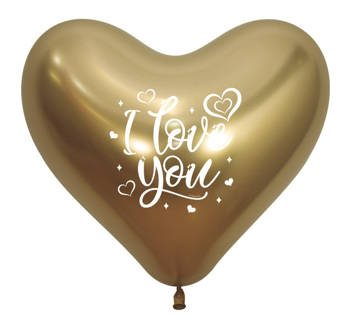 Ballonnen Hart I Love You Reflex 35cm 12st