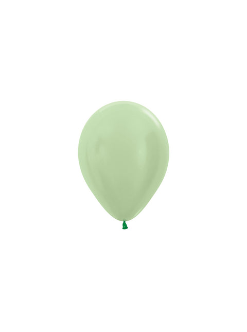 Ballonnen Pearl Green 12cm 50st