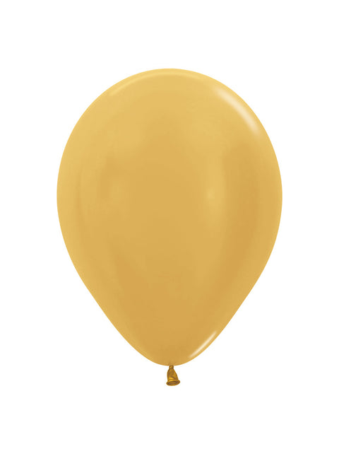 Ballonnen Metallic Gold 23cm 50st