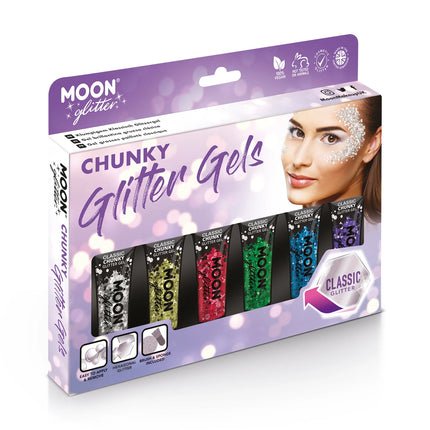 Moon Glitter Classic Chunky Glitter Gel Green 12ml