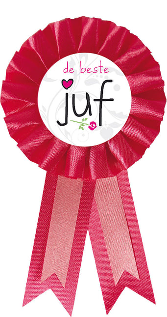 Rozet De Beste Juf 15cm