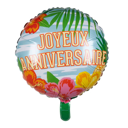 Joyeux Anniversaire Helium Ballon Hawaii Leeg 45cm