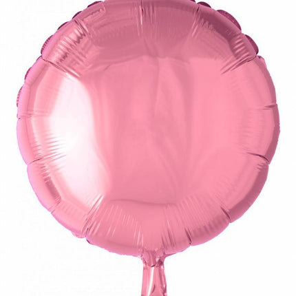 Helium Ballon Rond Lichtroze 46cm leeg