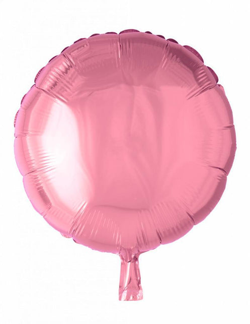 Helium Ballon Rond Lichtroze 46cm leeg