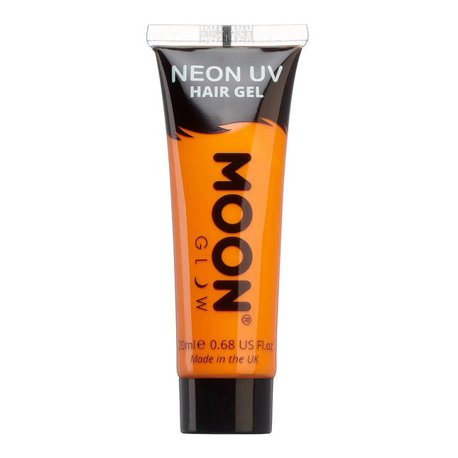 Moon Glow Neon UV Hair Gel Intense Orange 20ml