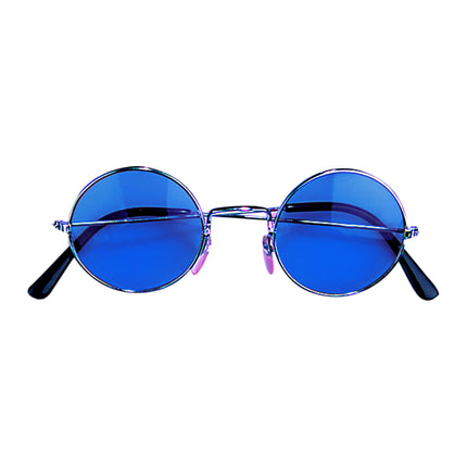 Blauwe Hippie Bril Glas