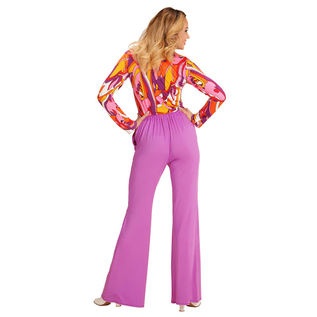 Disco 70S Broek Paars Dames