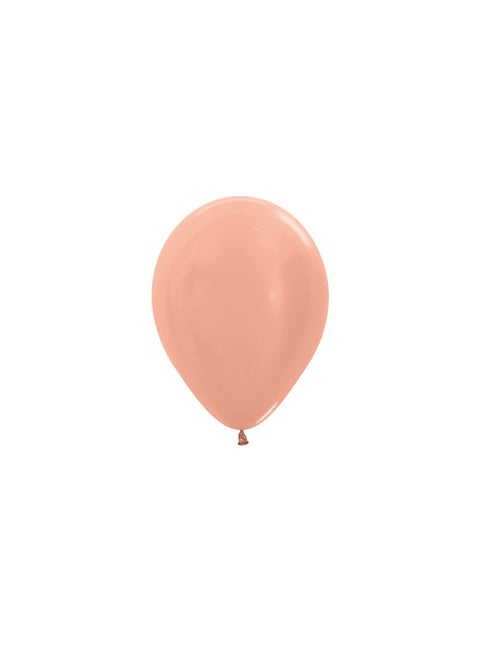 Ballonnen Metallic Rose Gold 12cm 50st