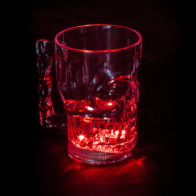 Halloween Oplichtend Glas Schedel 400ml