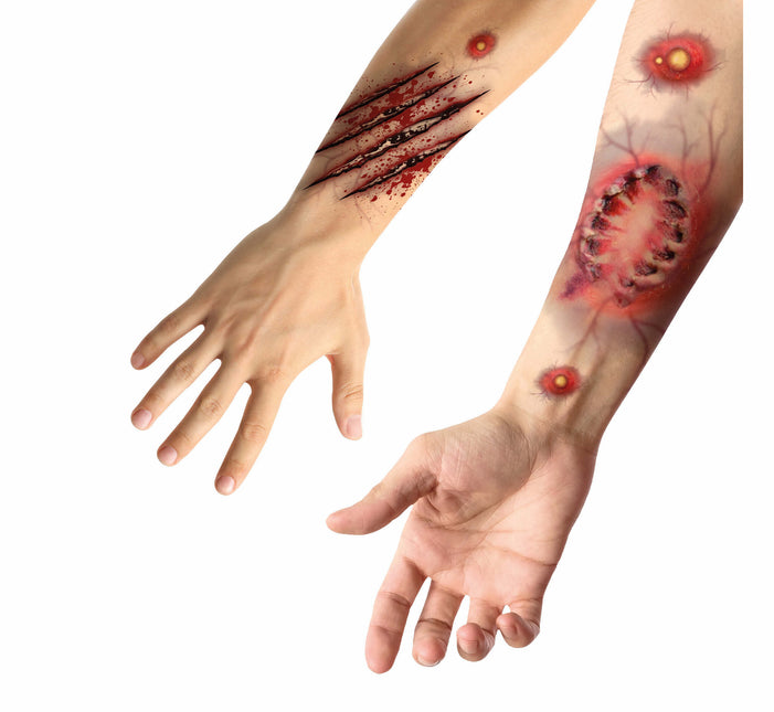 Halloween Nep Tattoos Wonden