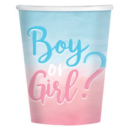 Gender Reveal Bekers 250ml 8st