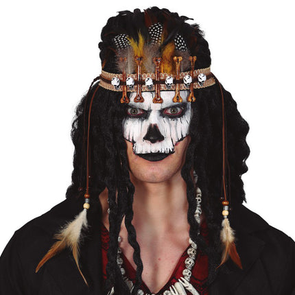 Halloween Haarband Voodoo Veren