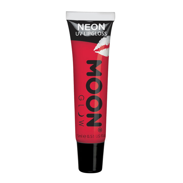 Moon Glow Neon UV Lipgloss Intense Red Strawberry 15ml