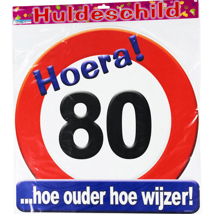 Deurbord 80 Jaar Verkeersbord 50cm