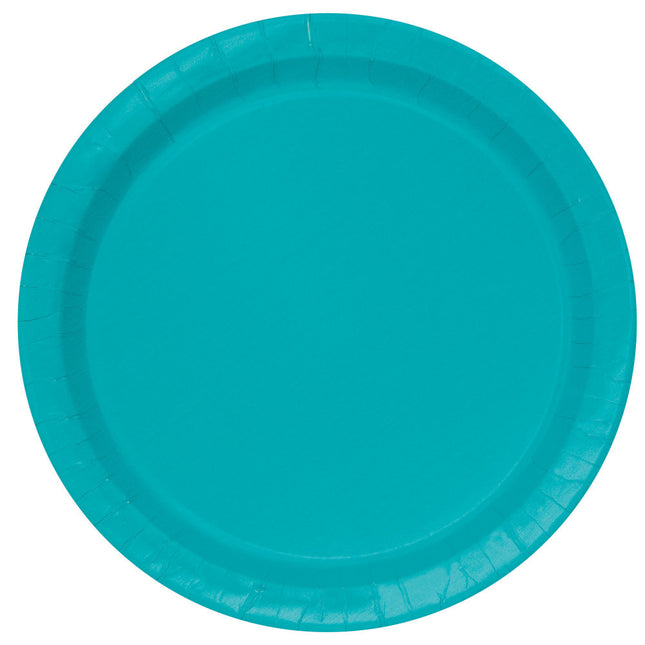 Turquoise Borden Rond 23cm 16st