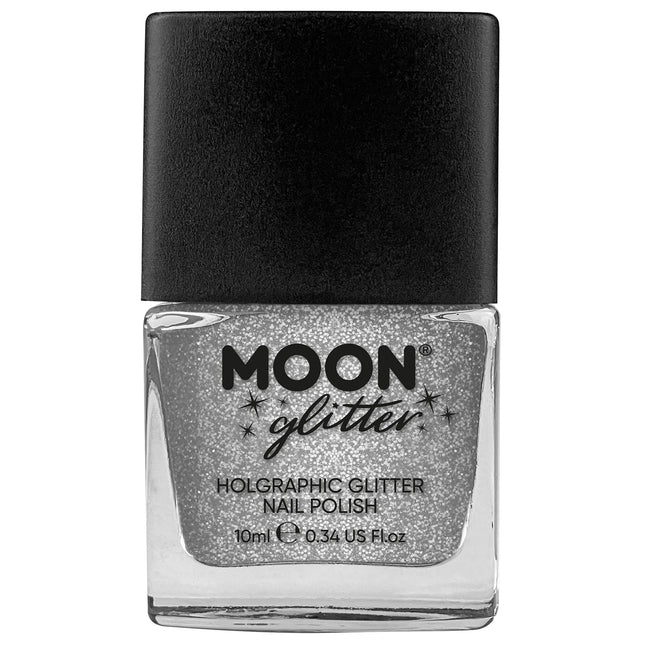 Moon Glitter Holographic Nail Polish Silver 14ml