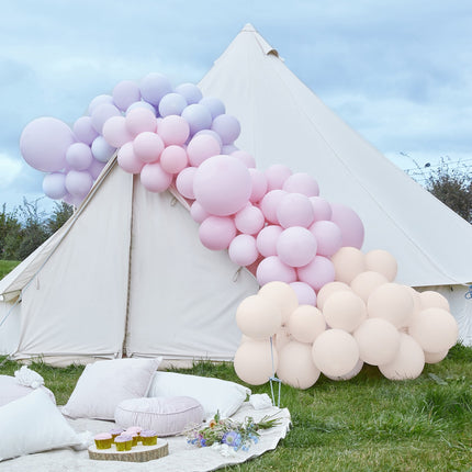 Paarse Roze Ballonnenboog XL DIY Set