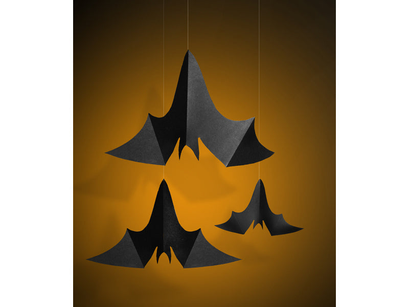 Halloween Hangdecoratie Vleermuis Set 31-47cm 3 delig