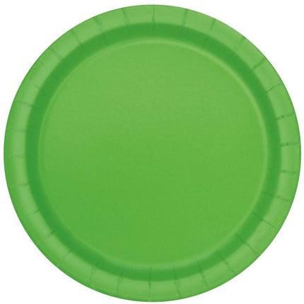 Lime Groene Borden Rond 23cm 16st