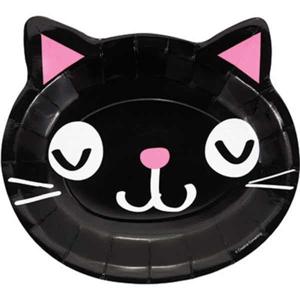 Gekleurde Party Cats Borden 23cm 8st